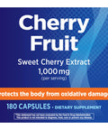 Nature'S Way Cherry Fruit, Sweet Cherry Extract, Supports Antioxidant Pathways*, 1,000 Mg Per Serving, 180 Capsules