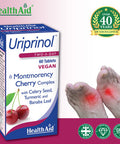 Uriprinol, Uric Acid Cleanse, 60Ct, Twice Daily, Montmorency Cherry Complex With Celery Seed, Turmeric And Banaba Leaf, Vegan