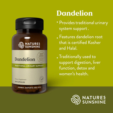 Nature'S Sunshine Dandelion, 100 Capsules, Powerful Herb Supports Digestion, Nourishes The Liver, And Provides Urinary System Sup
