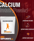 BulkSupplements Calcium Orotate Powder - Calcium Supplement - Raw Calcium Supplements - Bone Health Supplements - Calcium Powder - Calcium Supplement (100 Grams - 3.5 oz)
