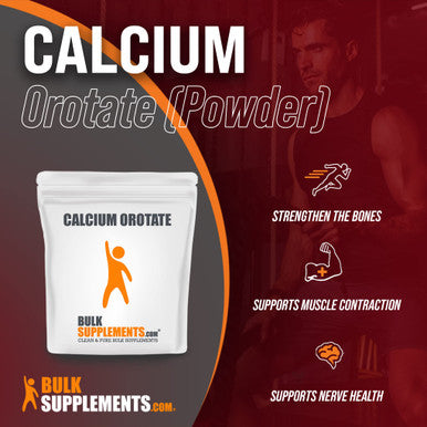 BulkSupplements Calcium Orotate Powder - Calcium Supplement - Raw Calcium Supplements - Bone Health Supplements - Calcium Powder - Calcium Supplement (100 Grams - 3.5 oz)