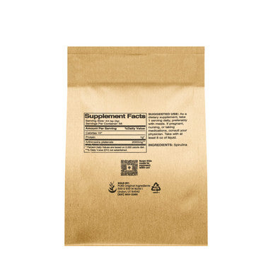 PURE ORIGINAL INGREDIENTS Spirulina Powder (4 Oz) Green Algae Superfood With Phycocyanin