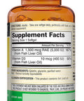 Mason Natural Vitamins A & D3 from Fish Liver Oil - Healthy Vision and Immune Health, Improved Muscle and Nerve Function, 100 Softgels (Pack of 3)