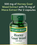 Nature'S Bounty Horny Goat Weed With Maca Herbal Health Supplement 60 Capsules