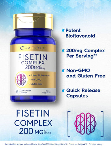 Carlyle Fisetin Complex | 200Mg | 90 Capsules | Non-Gmo And Gluten Free Supplement
