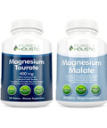 Purely Holistic Magnesium Taurate 400Mg + Magnesium Malate 400Mg - Highly Bioavailable - High Absorption Bundle - 270 + 270 Vegetarian Tablets