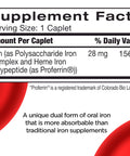 Feosol Complete Iron Supplement Caplets Bifera Iron for High Absorption Heme and NonHeme Dual Action Minimizes 1 Per Day for Energy and Immune System Support Made in USA 30 Count