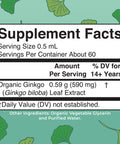 Maryruth'S Organics Ginkgo Leaf Liquid Drops Herbal Supplement Nootropic Circulatory System & Nervous System Health Usda Organic Non-Gmo Vegan 60 Servings
