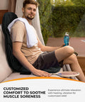 Coococo Massage Seat Cushion With Heat, Vibration Back Massager With 8 Vibrating Motors & 2 Levels Heat, Valentines Day Gifts For Her Him, Massage Chair Pad For Pain Relief