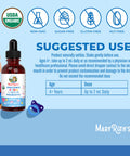 MaryRuth Organics Kids Probiotic Liquid Drops | USDA Organic Probiotics for Digestive Health | Ages 4+ Gut Health & Immune Support Supplement | Overall Health | Vegan | Non-GMO | 1 Fl Oz