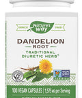 Nature's Way Dandelion Root, Traditional Diuretic Herb*, 100 Vegetarian Capsules