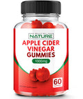 Built Nature Apple Cider Vinegar Gummies 1000Mg - Vitamin B12, Beetroot, Pomegranate, Natural Digestion, Detox, Weight Management & Immune Health - Raw Acv With The Mother, Vegan, Non-Gmo, Gluten-Free, 60 Gummies