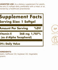 Solgar Vitamin E 268 Mg (400 Iu) 100 Softgels Naturally-Sourced Vitamin E As D-Alpha Tocopherol - Gluten Free Dairy Free - 100 Servings