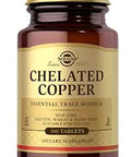 Solgar Chelated Copper 100 Tablets Essential For Collagen Formation Highly Bioavailable Form Supports Connective Tissue NonGmo Vegan Gluten Dairy Kosher 100 Servings