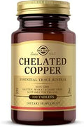 Solgar Chelated Copper 100 Tablets Essential For Collagen Formation Highly Bioavailable Form Supports Connective Tissue NonGmo Vegan Gluten Dairy Kosher 100 Servings