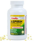 TIME-CAP LABS, INC. Timely - Low Dose Aspirin 81Mg - 1000 Tablets - Compared To The Active Ingredient In Bayer Low Dose - Enteric Coated Low Strength - Pain Reliever For Minor Aches And Pains, Fever Reducer - Made In Usa