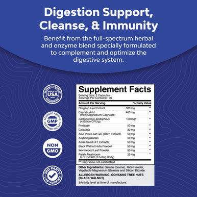 Daily Cleanse Gut Health Supplement - Gut Cleanse Probiotic Supplements for Digestive Health - Herbal Cleanse Pills with Super Digestive Enzymes with Probiotics and Prebiotics for a Digestive Cleanse