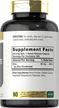 Carlyle Zinc Picolinate 50Mg 300 Capsules Non-Gmo And Gluten Supplement