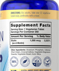 Carlyle Biotin 1000Mcg | 250 Vegetarian Tablets | Beauty Formula Supplement | Non-Gmo, Gluten Free