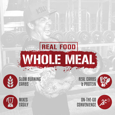 5% Nutrition Rich Piana Real Carbs + Protein | Clean Mass Gainer Protein Powder | Real Food Carbohydrate Fuel for Pre Workout/Post-Workout Recovery Meal | 3.2 lb, 22 Srvgs (Blueberry Cobbler)