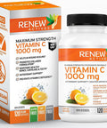 Renew Actives Maximum Strength Vitamin C 1000Mg - Antioxidant & Immune Booster For Overall Health, Strong Bones, Teeth & Gums - Non-Gmo, Sugar Free, 4-Month Supply (120 Vegan Capsules)