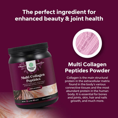 Multi Collagen Protein Powder for Women and Men - Keto Hydrolyzed Collagen Peptides 45 Servings Hair Skin and Nails Vitamins - Unflavored Bovine Collagen Type 1 and 3 for Bone and Joint Support