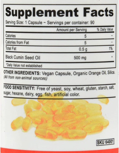Deva Vegan Vitamins Black Cumin Seed Oil - 90 Vegetarian Capsules - Gluten -Dairy - Wheat -Vegan