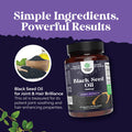 Natures Craft Vegan Black Seed Oil Capsules - Cold Pressed Nigella Sativa Black Cumin Seed Oil Capsules with Omega 3 6 9 Antioxidants and Thymoquinone for Hair Growth Immune Support Joint Health and Digestion