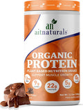 Aitnaturals Plant-Based Organic Protein Powder Creamy Chocolate Fudge 1kg 2.2lbs 25 Servings - 20g Pea Protein per Serving| Ideal for Smoothies & Shakes | Supports Muscle Growth & Workout Recovery