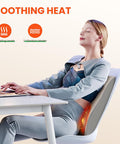 Back Massager For Pain Relief Deep Tissue, Shiatsu Back And Neck Massager With Soothing Heat, Vibration Kneading Massager Pillow For Neck Shoulder Back, Gifts For Women Mom