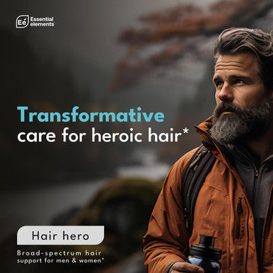 Essential Elements Hair Hero - Broad-Spectrum Hair Formula - Healthy Hair, Skin, And Nails - 5000 Mcg Biotin 30 Day Supply (2-Pack)