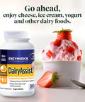 Enzymedica, Dairyassist, Enzyme Support For Digestive Relief From Lactose Intolerance, 30 Capsules
