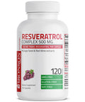 Bronson Resveratrol 500 Complex Standardized Trans-Resveratrol + Grape Seed & Red Wine Extract, 120 Capsules