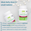 Pure Methyl Folate 400 Mcg, 180 Tablets, Clean Label & Vegan, Methylated Form Of Folic Acid 5-Mthf (Vitamin B9), Suitable For Pregnancy, One-A-Day, By Igennus