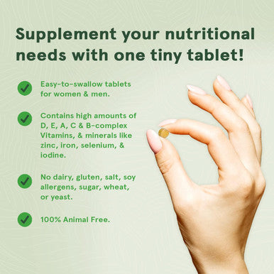 Deva Tiny Tablets Vegan Multivitamins For Women & Men, Multivitamin With Iron, Mineral Supplement, Vitamin C, Vitamin B Complex, Vitamin B12, Vitamin E, Zinc, Gluten Free, 90 Tablets (Pack Of 2)