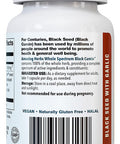 Amazing Herbs Whole Spectrum Black Seed & High Potency Garlic, Vegetarian Capsules - 100 Count