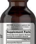 Ashwagandha Root Liquid Extract 2 fl oz Alcohol Free Tincture Vegetarian Non GMO Gluten Free Supplement by Horbaach