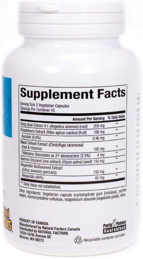 Natural Factors Menosense VegCapsules 90Count