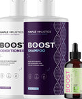 Boost Biotin Hair Oil Plus Advanced Biotin Shampoo And Conditioner Set - Hair Thickening Oil With Castor And Rosemary Plus Volumizing Biotin Shampoo For Men And Women Bundle