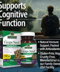 Nature'S Answer Grape Seed Vegetarian Capsules 60-Count | Natural Immune Support | Packed with Antioxidants | Promotes Cognitive Function & Cardiovascular Health
