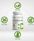 Deal Supplement High Potency Vitamin A 25000 IU 500 Coconut Oil Softgels | Easily Absorbed Natural Fish Liver Oil Source Vitamins for Eye Immune & Skin Health Easy to Swallow Non-GMO
