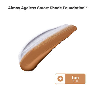 Anti-Aging Foundation by Almay, Smart Shade Face Makeup with Hyaluronic Acid, Niacinamide, Vitamin C & E, Hypoallergenic-Fragrance Free, 600 Tan, 1 Fl Oz (Pack of 1)