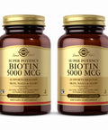 Solgar Biotin 5000 Mcg - 50 Vegetable Capsules Pack Of 2 - Supports Healthy Skin Nails & Hair - Non-Gmo Vegan Gluten Free Dairy Free Kosher - 100 Total Servings