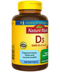 Nature Made Vitamin D3 1000 Iu (25 Mcg) Softgel Dietary Supplement For Bone Teeth Muscle And Immune Health Support 300 Day Supply 300 Count (Pack Of 1)