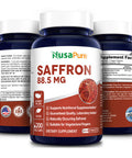 NusaPure Saffron Extract 88.5mg 200 Veggie Caps (Vegetarian, Non-GMO & )