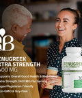 Bronson Fenugreek Seed Powder Capsules Extra Strength 2400mg , Trigonella Foenum-Graecum, Non-GMO, Soy-Free, Vegetarian, 300 Capsules