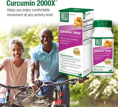 Bell Turmeric Curcumin with Black Pepper 2000X Helps You Enjoy Comfortable Movement and Modulate The Bodys Inflammatory Response Turmeric Capsules Researched and Sold Directly by The Manufacturer