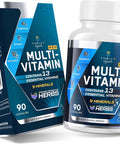 Mens Multivitamins 50 Plus - Daily Multivitamin For Men With Fermented Herbal Extracts & 43 Nutrients - Mens Vitamins Multivitamin Supports Memory & Brain, Energy, Bone Health - Supports For Men 18+