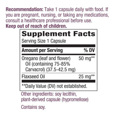 Nature'S Way Oregano Oil 75-85% Carvacrol Per Capsule, Vegetarian, 60 Vegetarian Capsules (2 Pack)