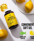 On Target Living Alaskan Cod Liver Oil 120 Soft Gels | Line Caught in The USA | Naturally Occurring Vitamin D | Rich in Omega 3 DHA/EPA
